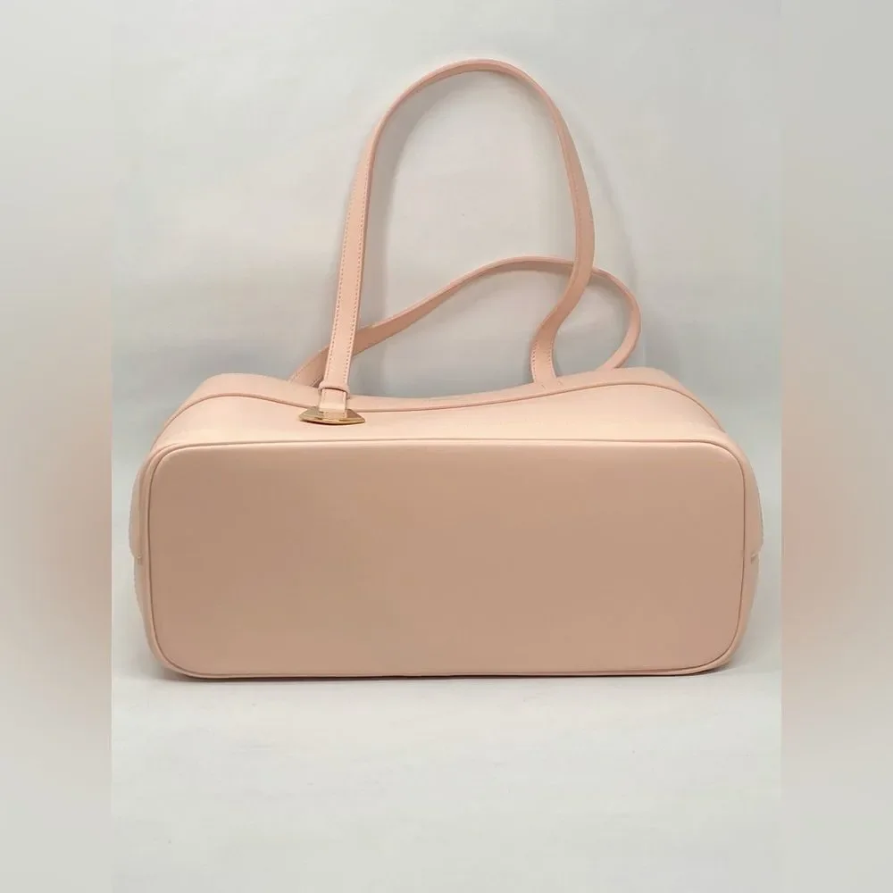Salvatore Ferragamo Pink Leather Tote Bag